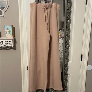 SPANX Wide Leg Pants in Tan
